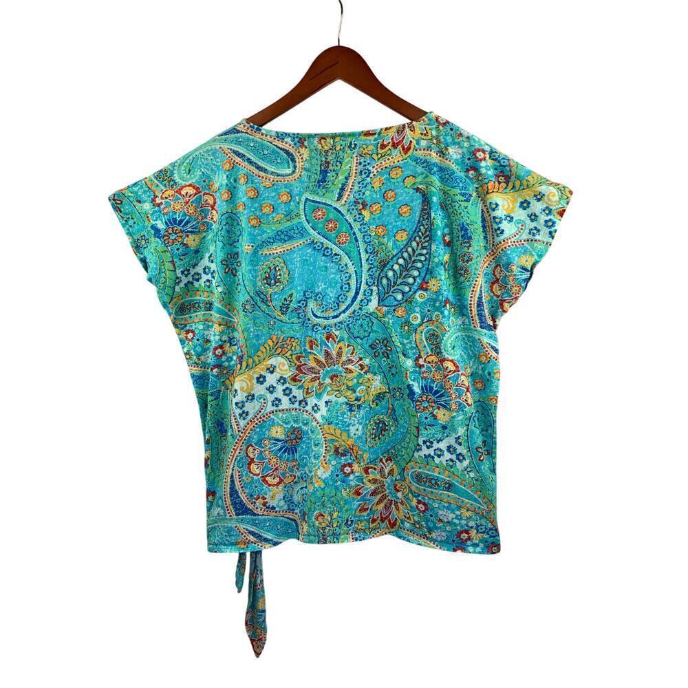 Women's Ralph Lauren Colorful Pattern Shirt, 100% Cotton - Size 1X - Picture 2 of 9